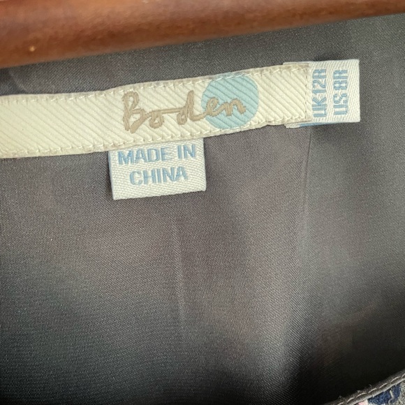 Boden Florence Printed Grey Dress US 8 Feminine Cottagecore MIDI - Picture 4 of 11